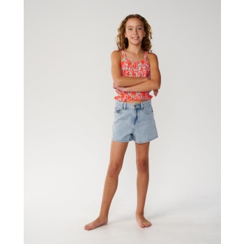 RIP CURL T-SHIRT RAGAZZA LUXE SURF RELAXED WATERMELON