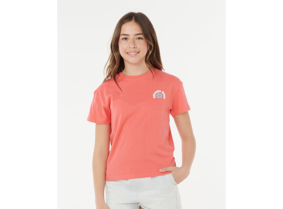 RIP CURL T-SHIRT RAGAZZA LUXE SURF RELAXED WATERMELON