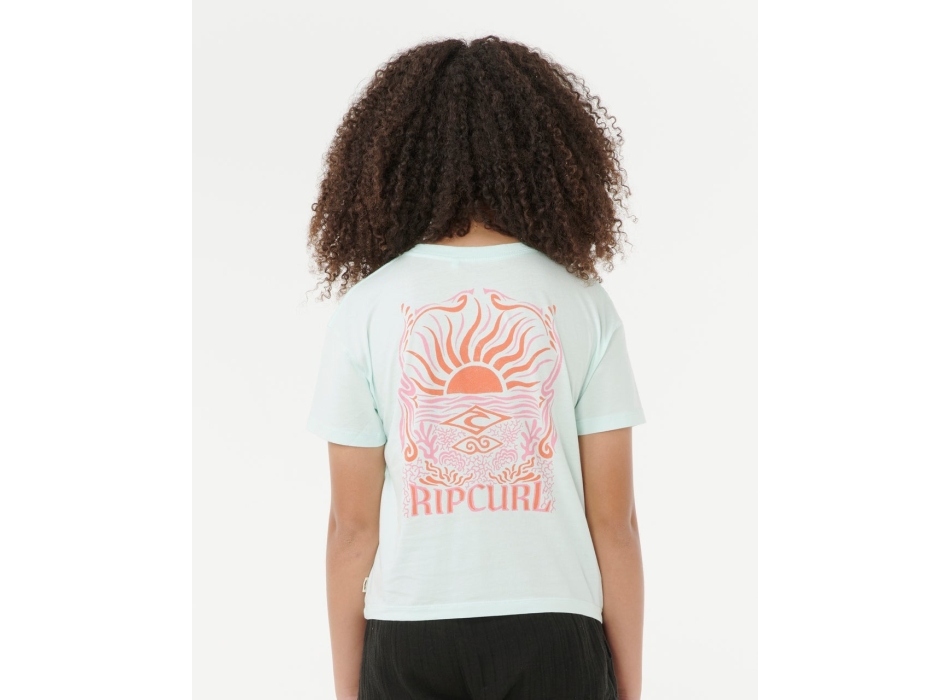 RIP CURL T-SHIRT RAGAZZA SUNRISE CROP MINT