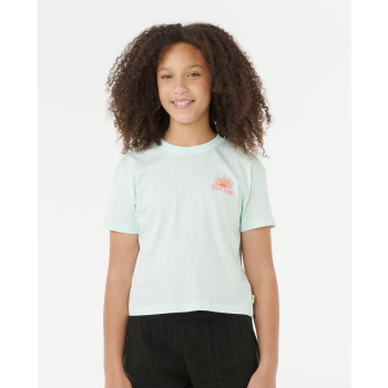 RIP CURL T-SHIRT RAGAZZA SUNRISE CROP MINT