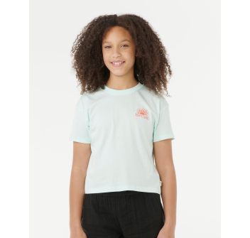 RIP CURL T-SHIRT RAGAZZA SUNRISE CROP MINT