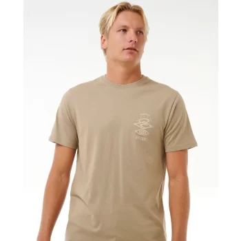 RIP CURL T-SHIRT SEARCH ICON SAND