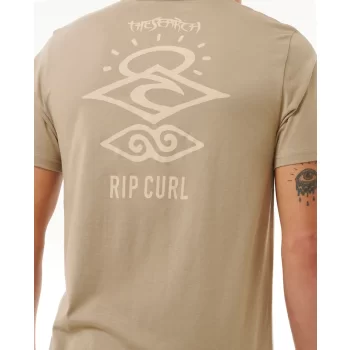RIP CURL T-SHIRT SEARCH ICON SAND