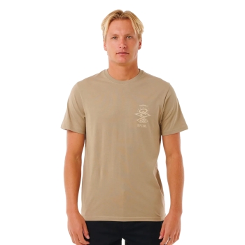 RIP CURL T-SHIRT SEARCH ICON SAND