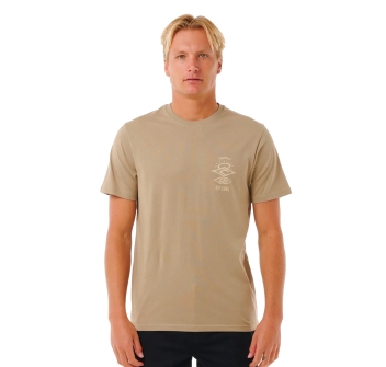RIP CURL T-SHIRT SEARCH ICON SAND