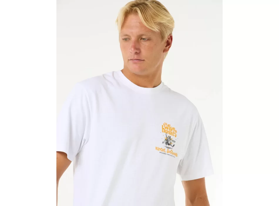 RIP CURL T-SHIRT SHAPER ADDRESS WHITE