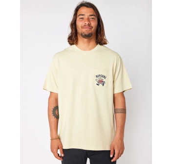 RIP CURL T-SHIRT SHAPER EMB VINTAGE YELLOW