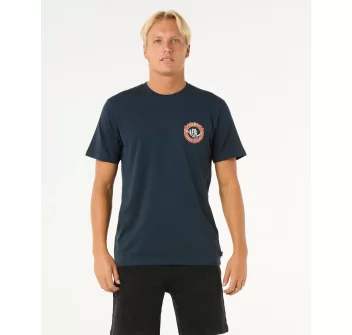 RIP CURL T-SHIRT SHRED TIL TEE DARK NAVY
