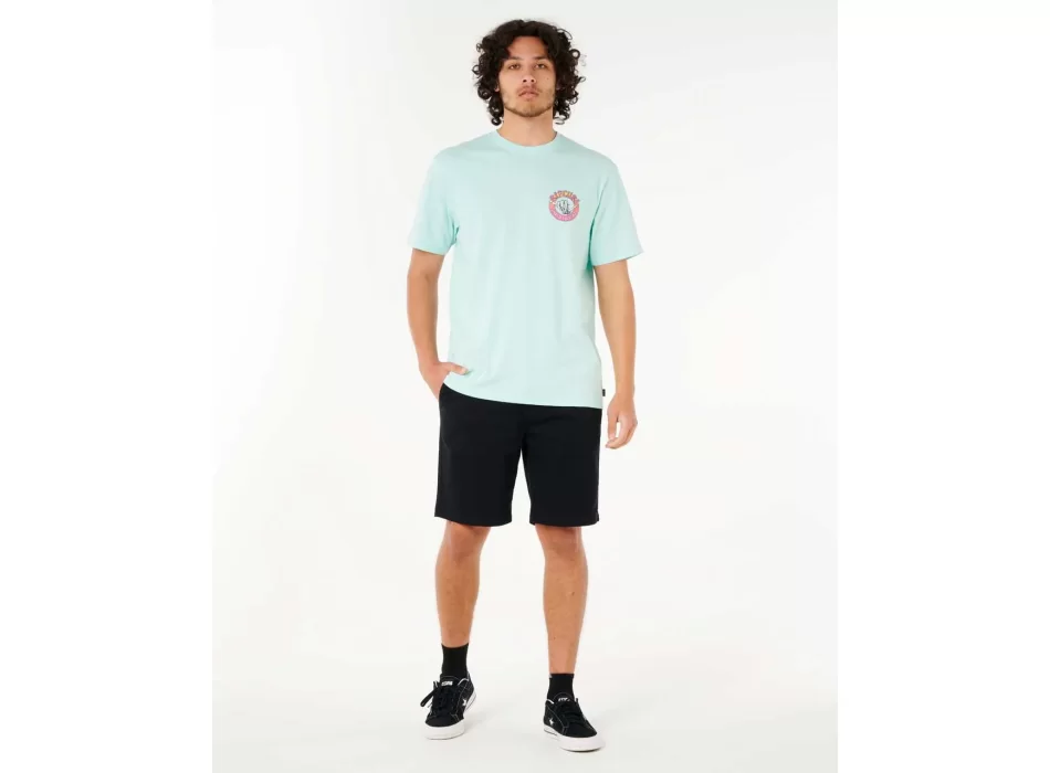 RIP CURL T-SHIRT SHRED TIL TEE LIGHT AQUA