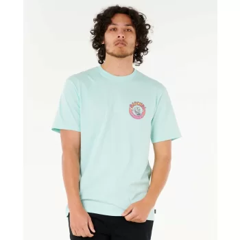 RIP CURL T-SHIRT SHRED TIL TEE LIGHT AQUA