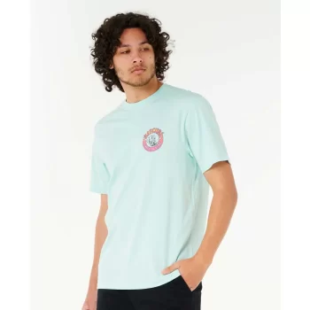 RIP CURL T-SHIRT SHRED TIL TEE LIGHT AQUA