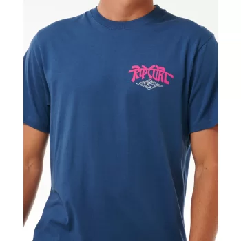 RIP CURL T-SHIRT SHRED TILL DEAD WASHED NAVY