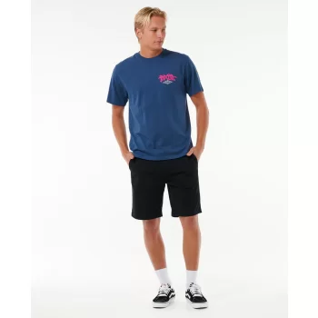 RIP CURL T-SHIRT SHRED TILL DEAD WASHED NAVY