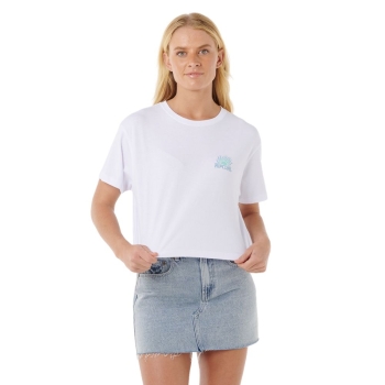 RIP CURL T-SHIRT SUNRISE CROP WHITE