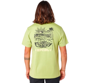 RIP CURL T-SHIRT SURF PARADISE LIGHT KHAKI