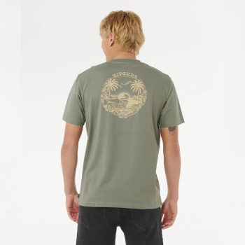 RIP CURL T-SHIRT SURF TRIP CACTUS GREEN