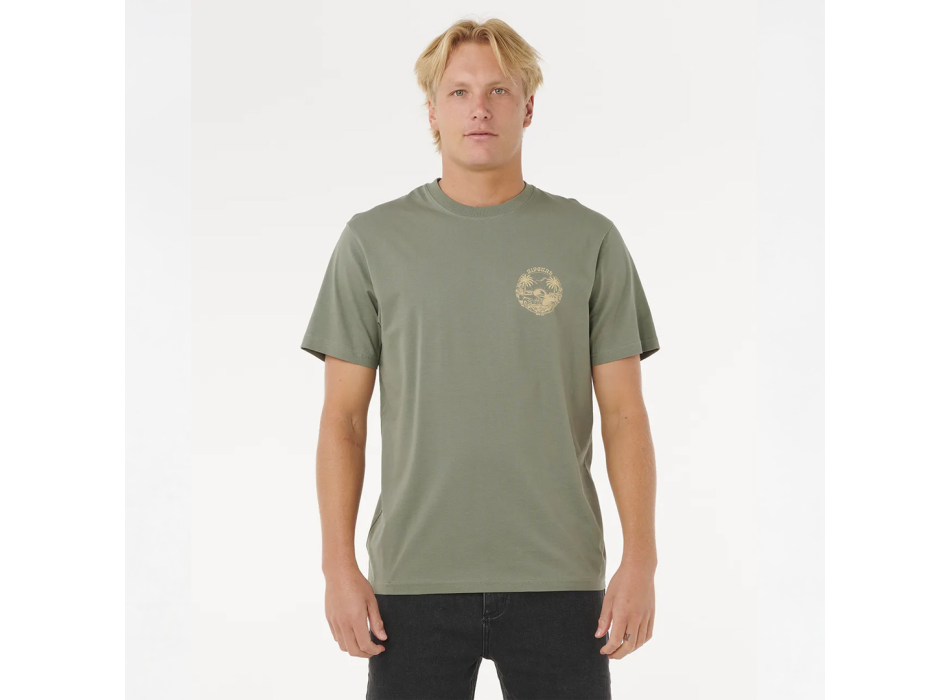 RIP CURL T-SHIRT SURF TRIP CACTUS GREEN