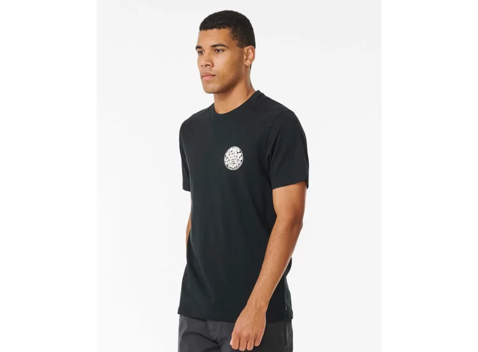 RIP CURL T-SHIRT WETSUIT ICON WASHED BLACK