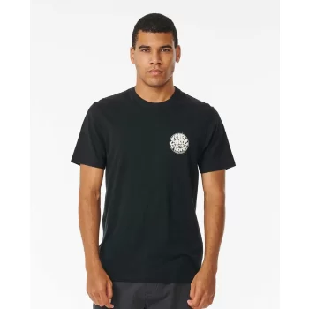 RIP CURL T-SHIRT WETSUIT ICON WASHED BLACK