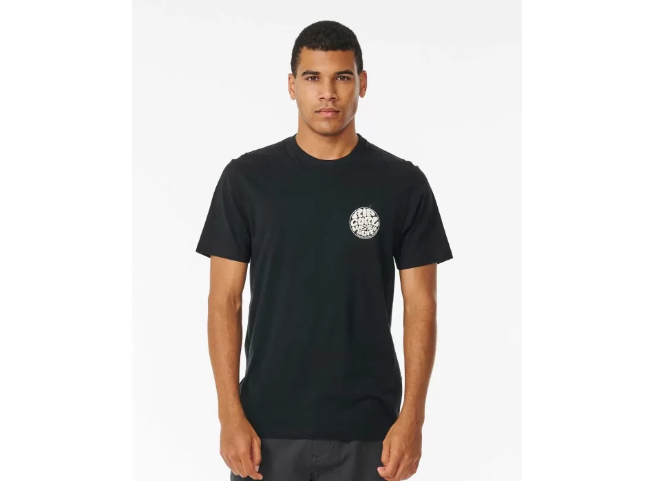 RIP CURL T-SHIRT WETSUIT ICON WASHED BLACK
