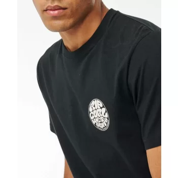 RIP CURL T-SHIRT WETSUIT ICON WASHED BLACK