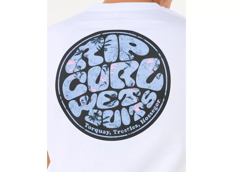 RIP CURL T-SHIRT WETTIE PASSAGE ICON WHITE