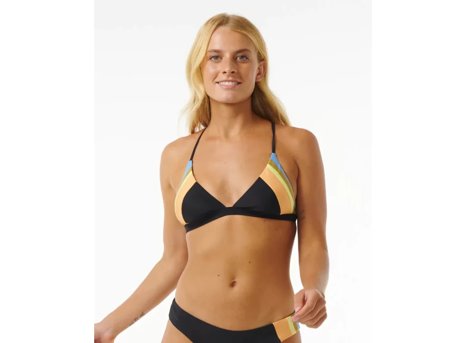 RIP CURL TOP BIKINI TIDE REVIVAL BLACK