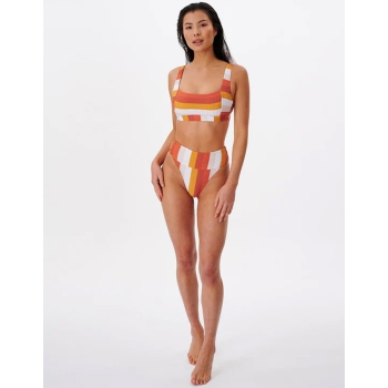 RIP CURL TOP PREMIUM SURF D CUP CROP CINNAMON