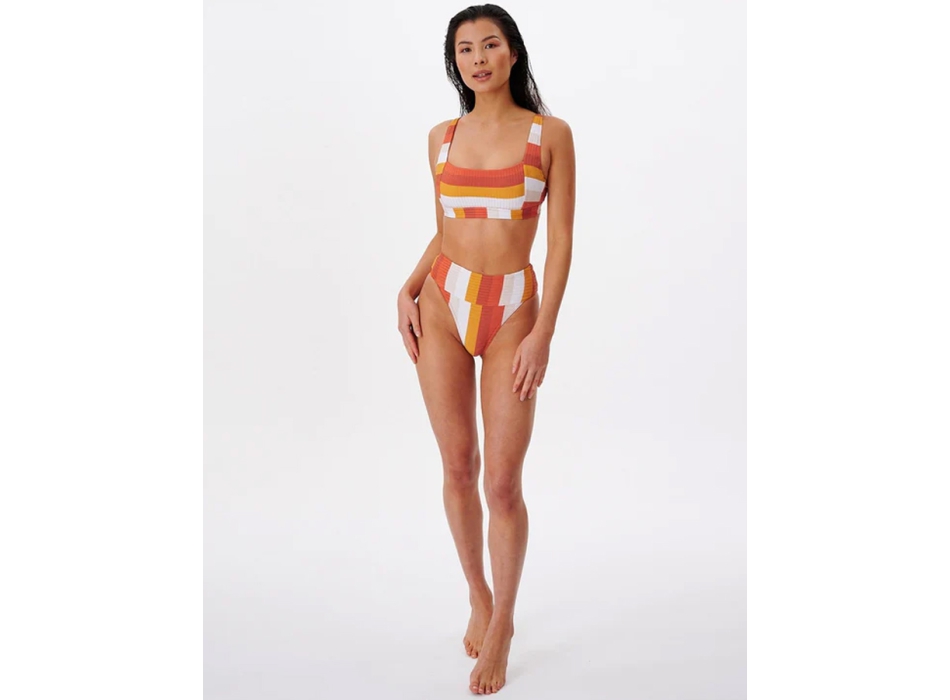 RIP CURL TOP PREMIUM SURF D CUP CROP CINNAMON