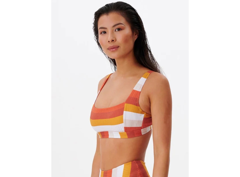 RIP CURL TOP PREMIUM SURF D CUP CROP CINNAMON