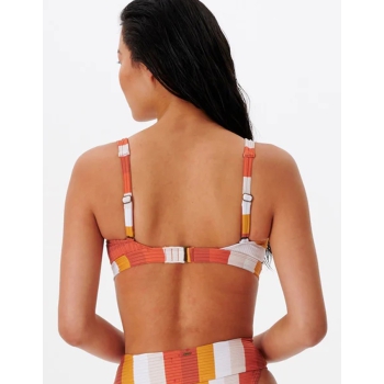 RIP CURL TOP PREMIUM SURF D CUP CROP CINNAMON