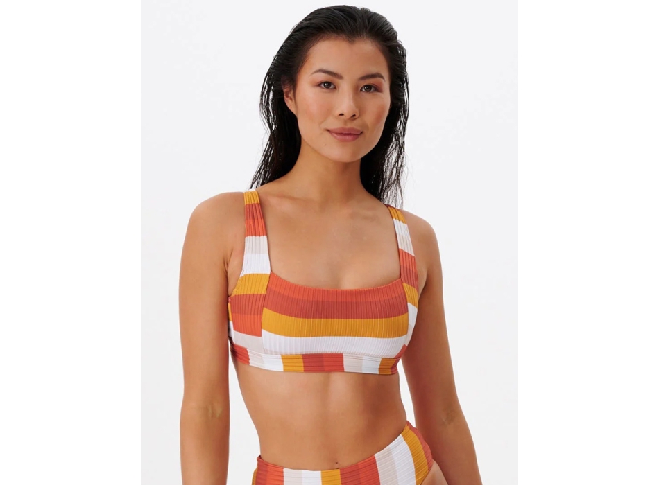 RIP CURL TOP PREMIUM SURF D CUP CROP CINNAMON