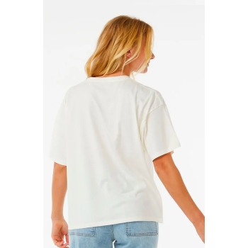 RIP CURL TROPICAL TOUR HERITAGE T-SHIRT DONNA BONE