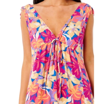 RIP CURL VESTITO ES VEDRA COVER UP PARTY DRESS MULTI