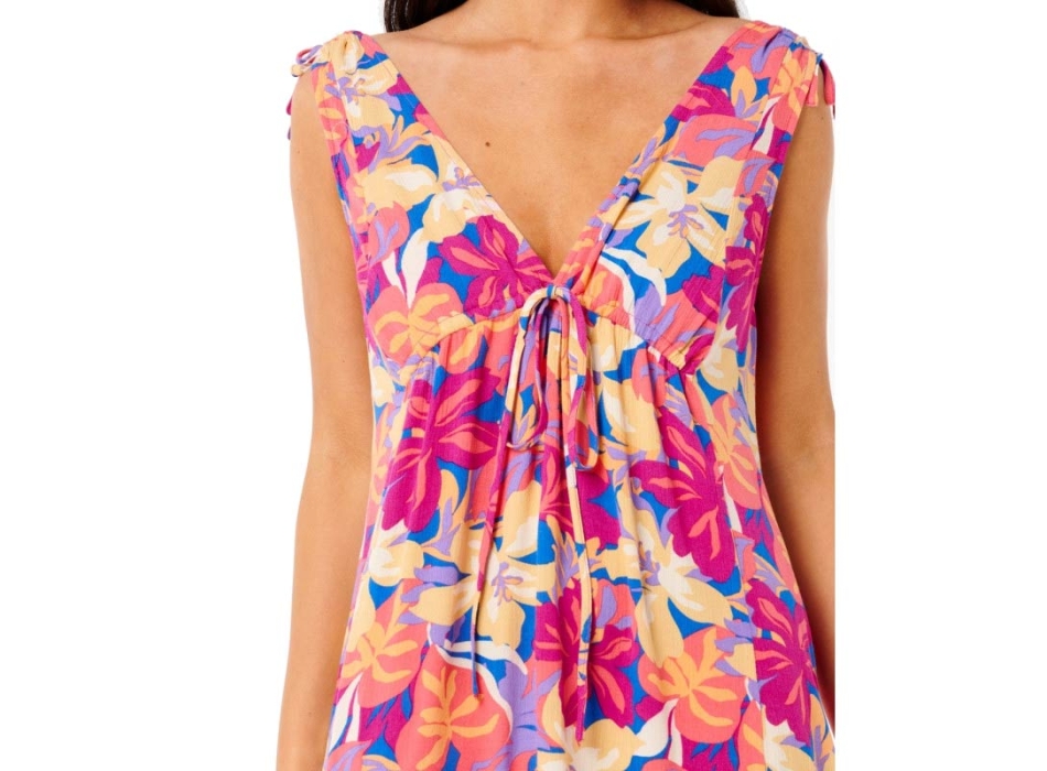 RIP CURL VESTITO ES VEDRA COVER UP PARTY DRESS MULTI