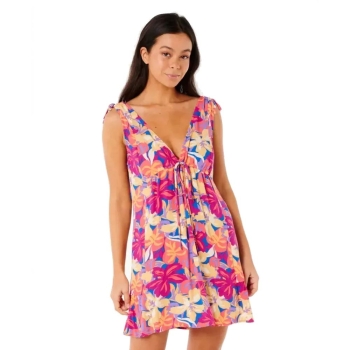 RIP CURL VESTITO ES VEDRA COVER UP PARTY DRESS MULTI