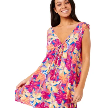 RIP CURL VESTITO ES VEDRA COVER UP PARTY DRESS MULTI