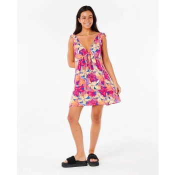 RIP CURL VESTITO ES VEDRA COVER UP PARTY DRESS MULTI