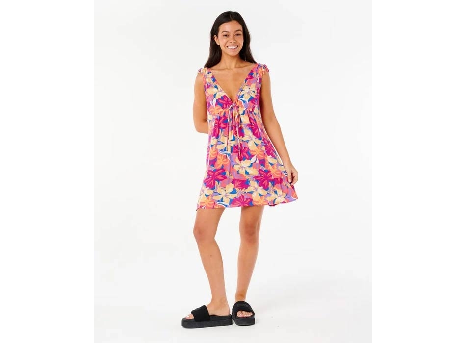 RIP CURL VESTITO ES VEDRA COVER UP PARTY DRESS MULTI