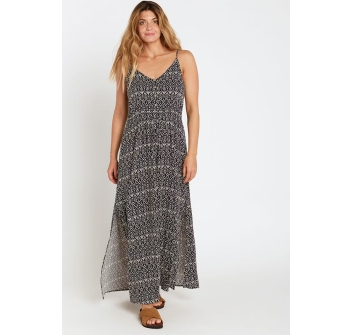 RIP CURL VESTITO LUNGO IKAT GEO LONG DRESS NAVY