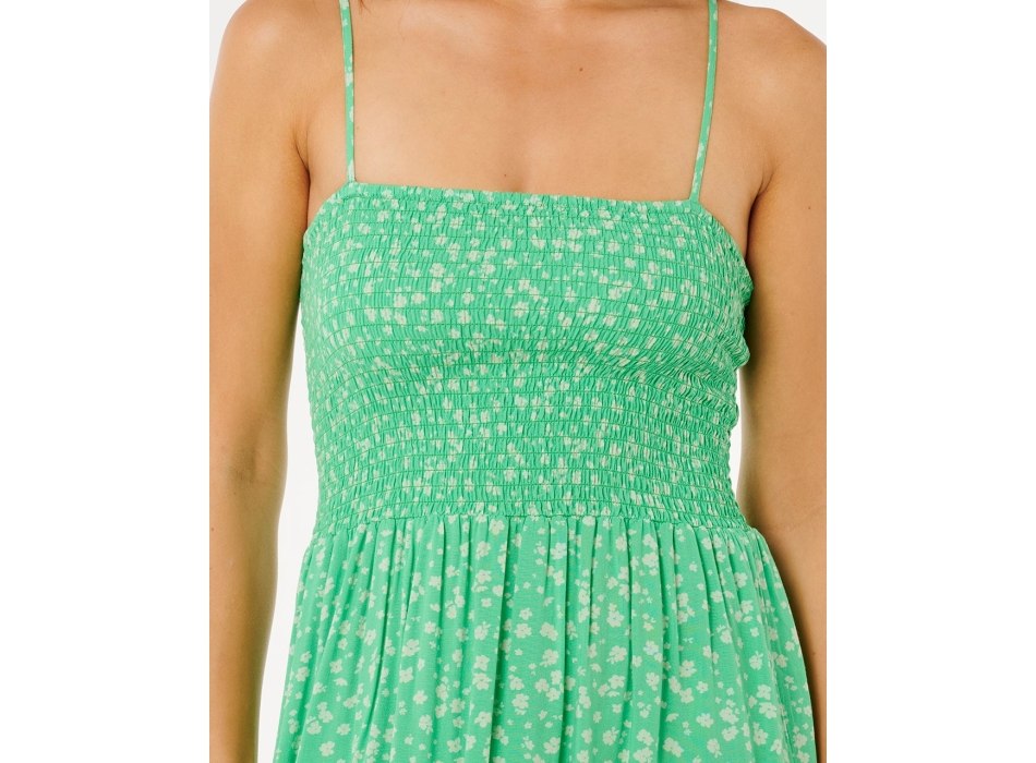 RIP CURL VESTITO SURF SIDE SHIRRED DRESS LIGHT GREEN