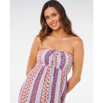 RIP CURL VESTITO VENTURA SHIRRED JUMPSUIT MULTICOLOR