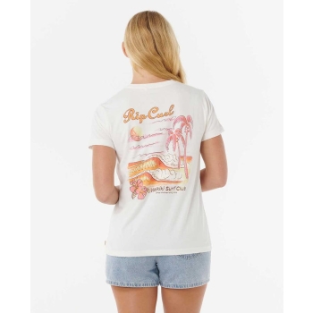 RIP CURL WAIKIKI STANDARD T-SHIRT DONNA BONE