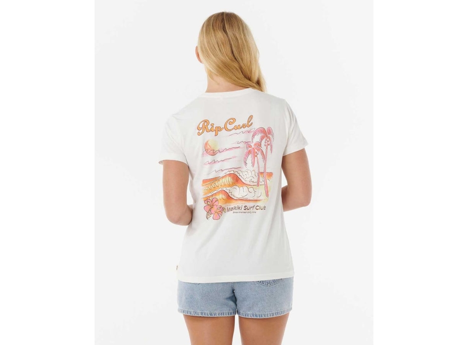 RIP CURL WAIKIKI STANDARD T-SHIRT DONNA BONE