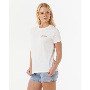RIP CURL WAIKIKI STANDARD T-SHIRT DONNA BONE