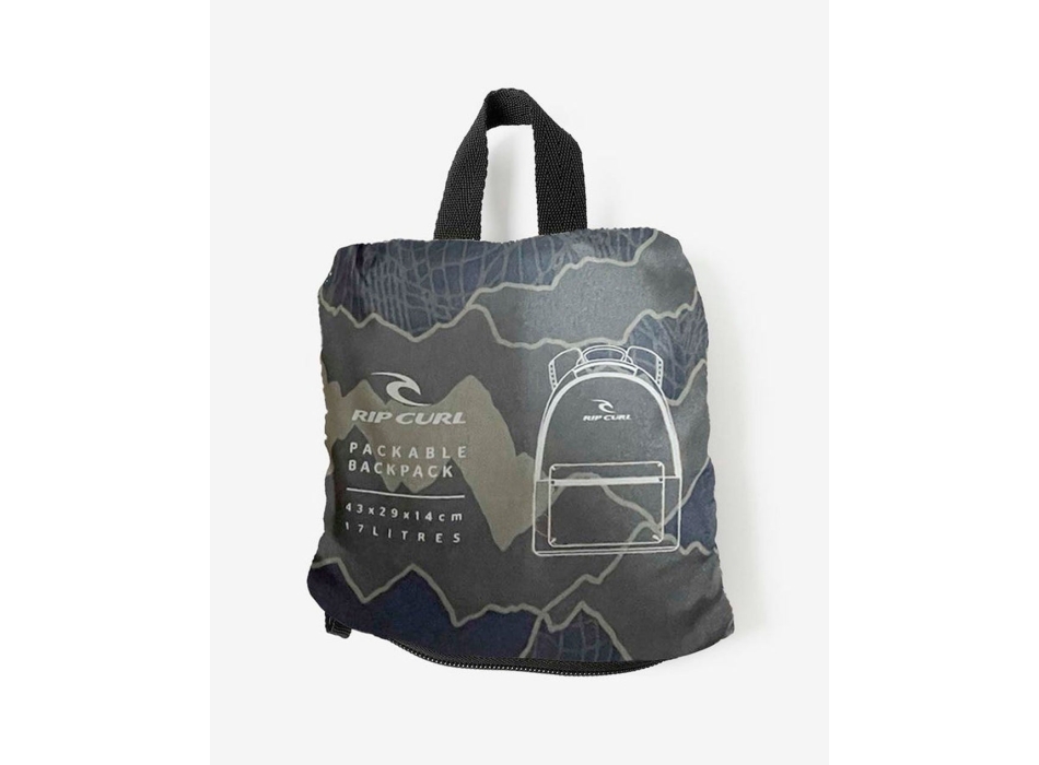 RIP CURL ZAINO PACKABLE BACKPACK 17L BLACK