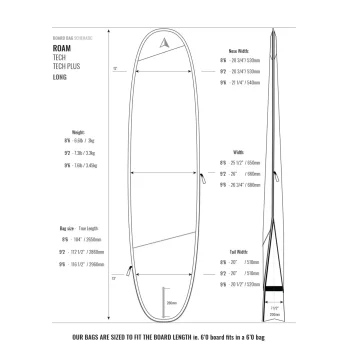 ROAM 8'0" TECH FUNBOARD BAG SACCA DA VIAGGIO