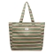 ROXY ANTI BAD VIBES BORSA TOTE OIL GREEN SAY IT WITH STRIPES