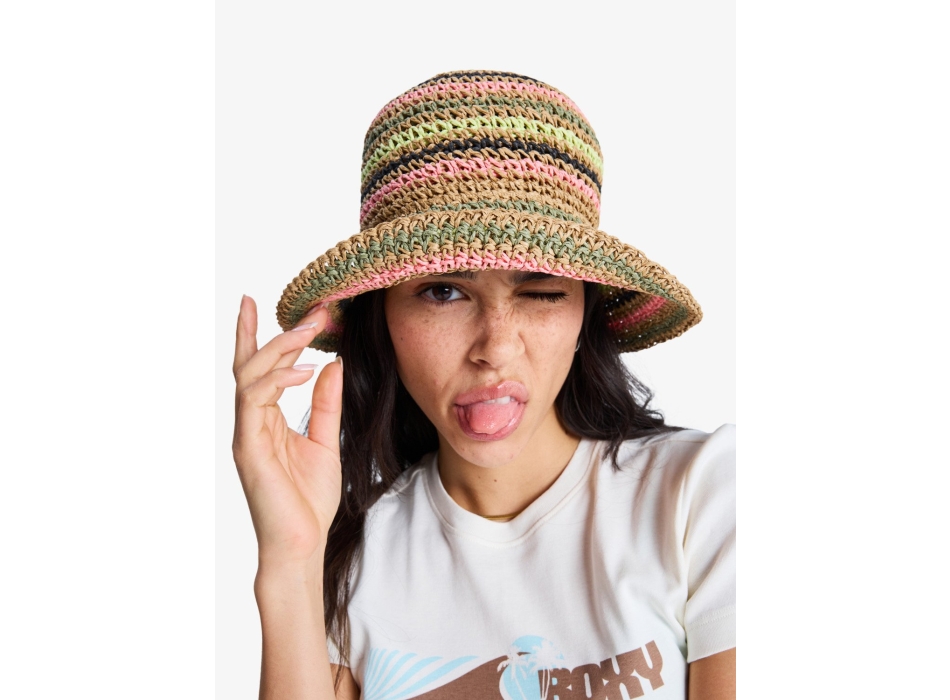 ROXY CANDIED PEACY CAPPELLO BUCKET IN PAGLIA