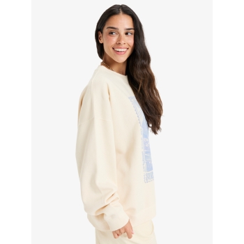 ROXY LINEUP OVERSIZED FELPA GIROCOLLO PARCHMENT